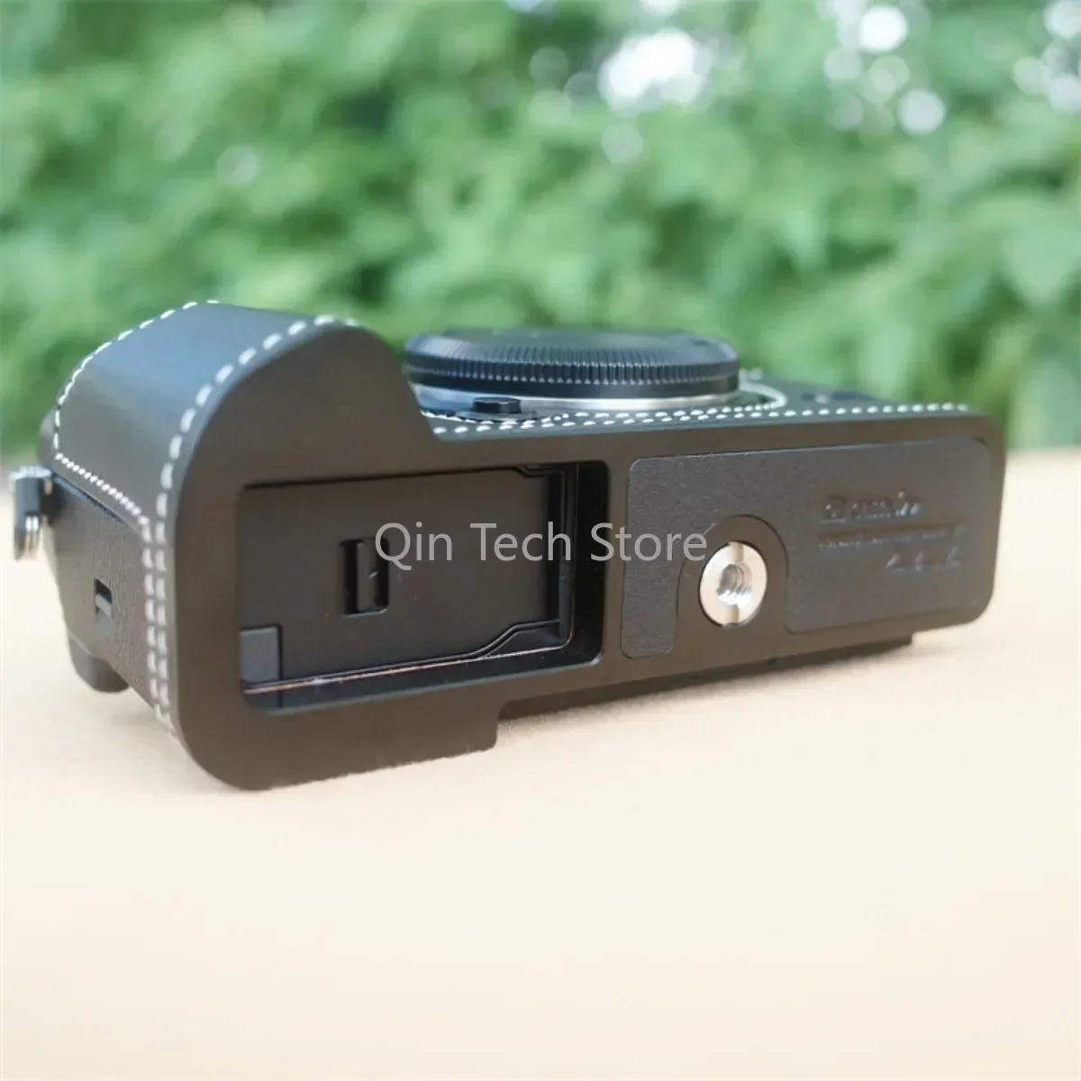 Bolsa de cuero Real hecha a mano para cámara, funda protectora de media cubierta con Base para Fuji XT5 Fujifilm X-T5, accesorios para fotografía de estudio