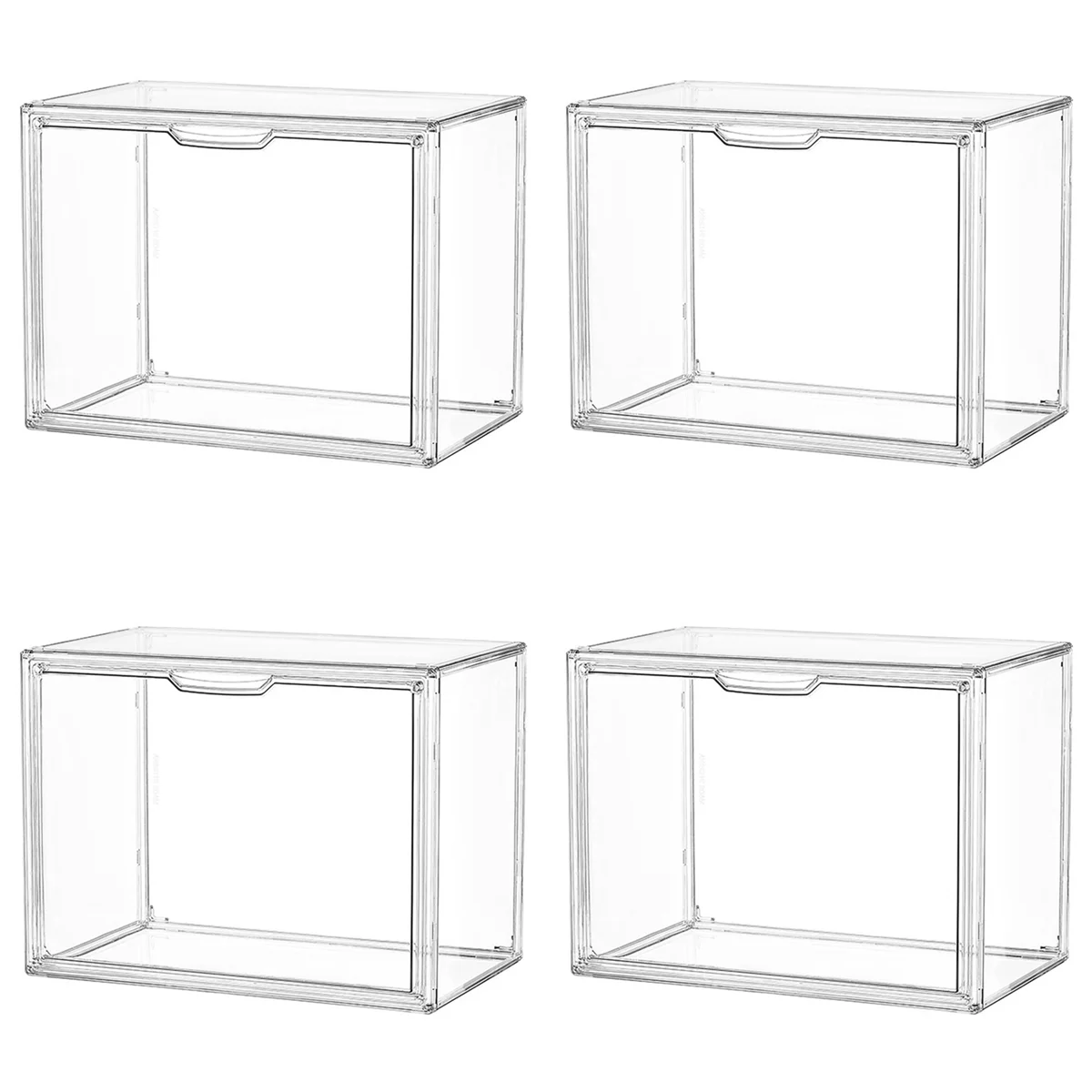 

4X Transparent Desktop Book Organizer Dustproof Magazine Storage Box Thickened Plastic Display Rack