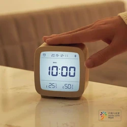 New Qingping Bluetooth Alarm Clock Smart Control Temperature Humidity Display LCD Clock Screen Night Light With Mijia APP