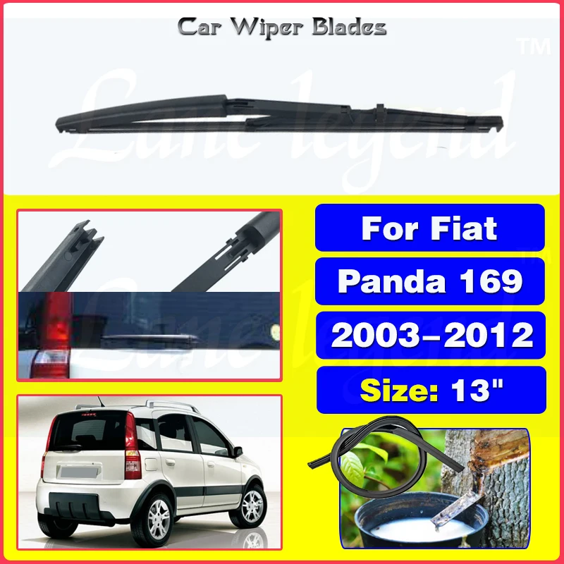 

Car Wiper 13" Rear Wiper Blade For Fiat Panda 169 2003 - 2012 Windshield Windscreen Clean Tailgate Window Car Rain Brush