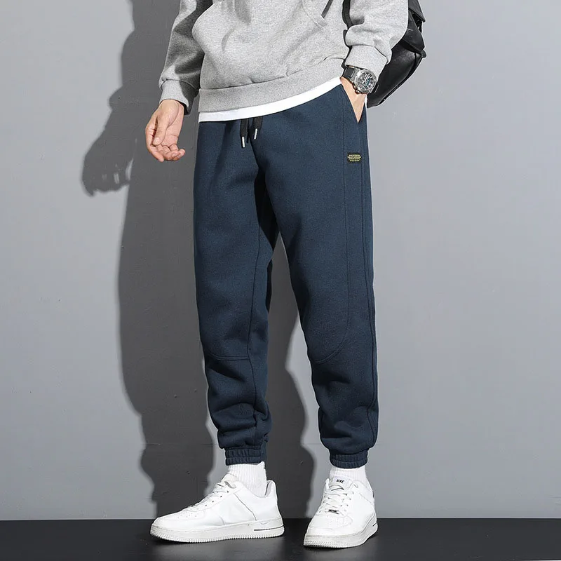 Pantalon de sport décontracté à taille élastique pour hommes, pantalon de survêtement de jogging, pantalon de course, pantalon d'entraînement, salle de sport, fitness, document solide, FJM, automne, hiver