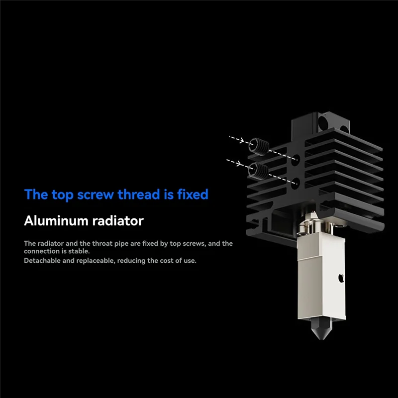 For Bambu Lab P1 3D Printer Hotend Kit With Cooling Fan Hardened Steel Nozzles Enhanced Printing Precision