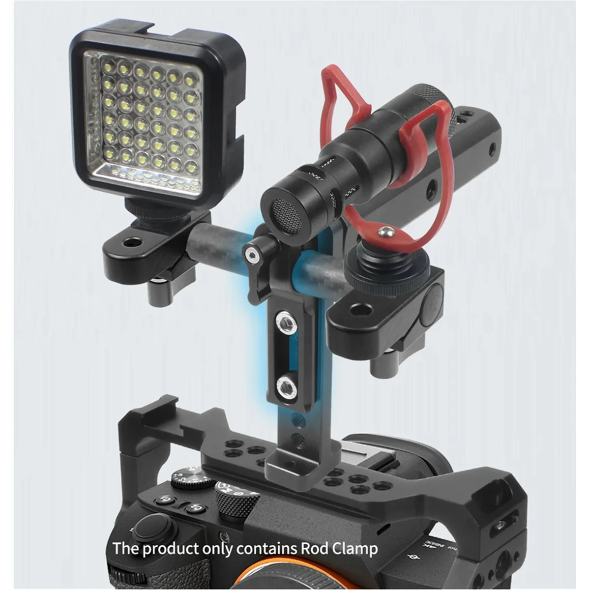 2025+ 15mm Rod Rail Clamp Mount Railblock for Cheese Plate Top Handle Grip Camera Cage Rig 15mm Rail Support Follow Focus A
