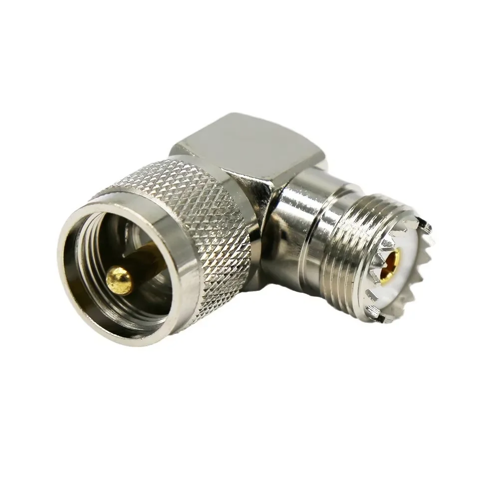 Coaxial Connector/RF Adapter UHFKJW 90 Degree UHF Plug Male PL259 To SO239 Female