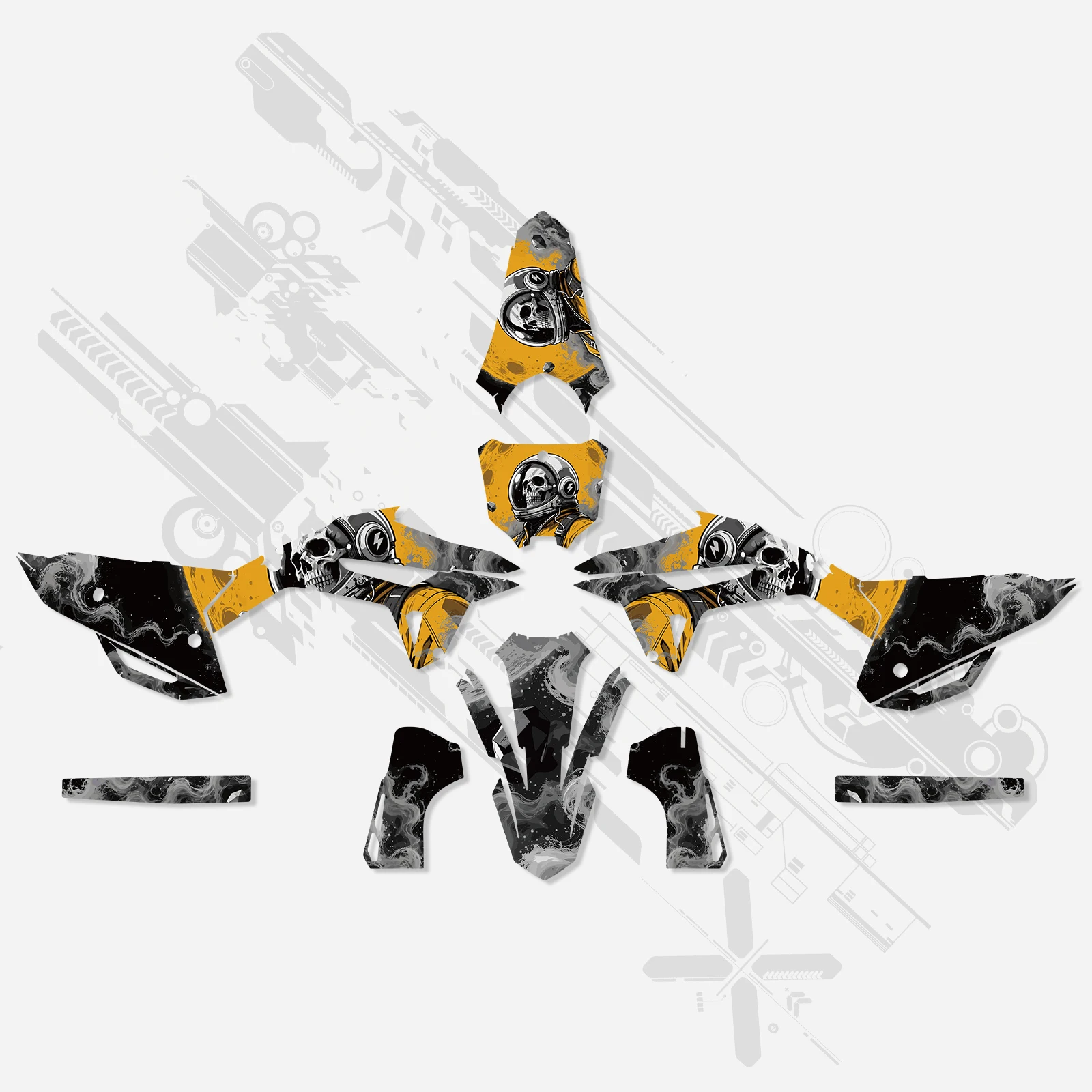 NICECNC Für Honda CRF 450R CRF450RX CRF450R CRF450RX 2021 2022 2023 2024 Motorrad-Grafik-Hintergrund-Aufkleber Anpassbare Sticker – Detail 3