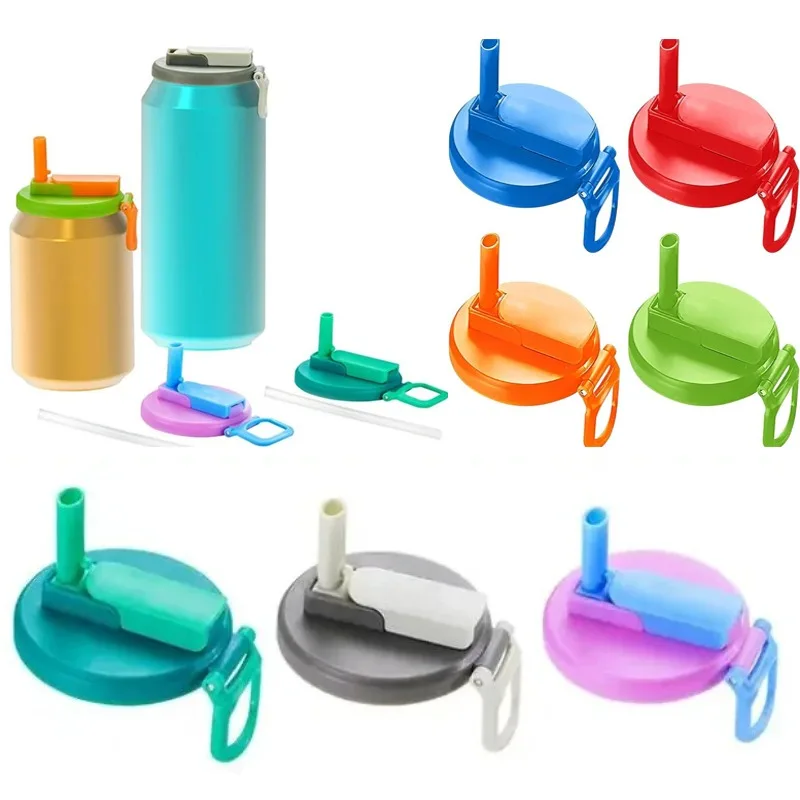 

Cup Cover Soda Can Cover Creative Sealed Silicone Straw Beverage Can Cover Suitable For Canned Beverage Reusable Tank Covers