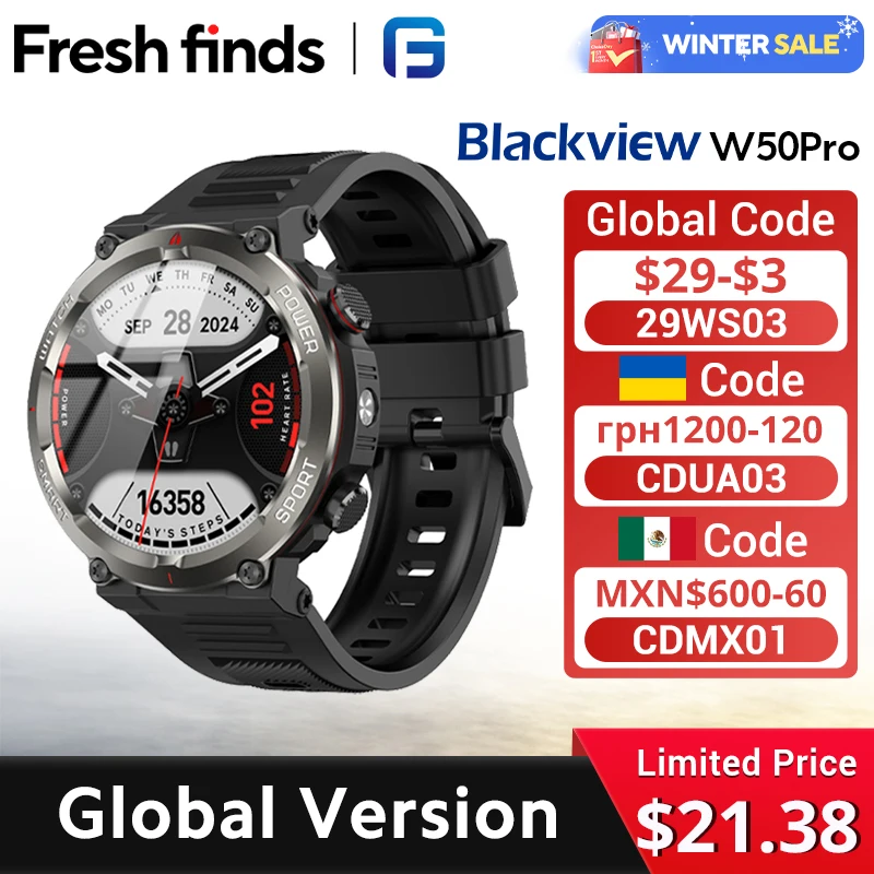 [World Premiere] Blackview W50 Pro Smartwatch 1.45