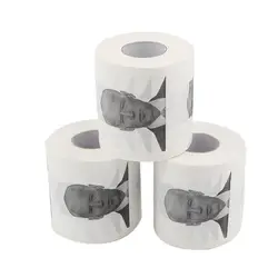 1 Roll Toilet Paper Bathroom Prank Joke Fun Paper Joe Biden Humour Printed Toilet Paper Roll Tissue Rolling Paper Gift D7YA