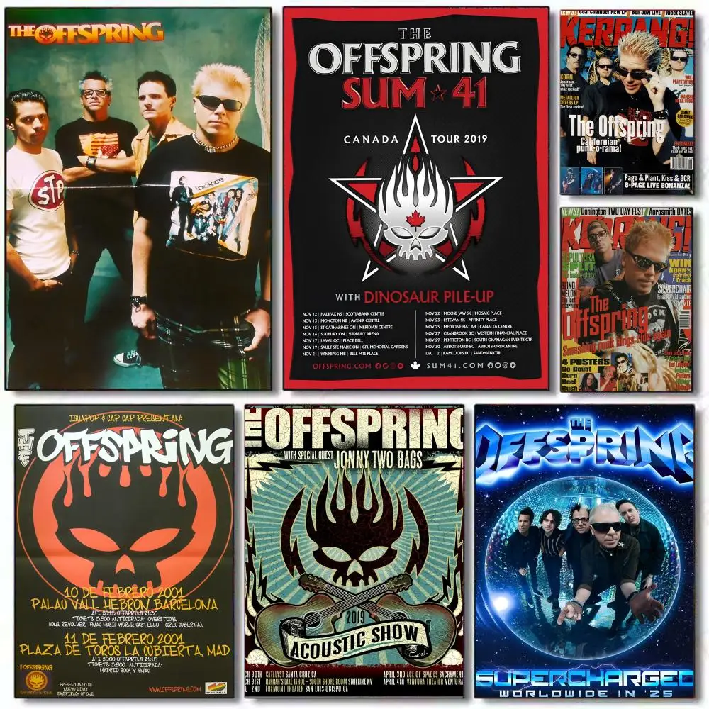 

Pop Punk Band T-The OffspringS Poster Perfect Sticker Self Adhesive Art Designed for Home Dining Office Spaces