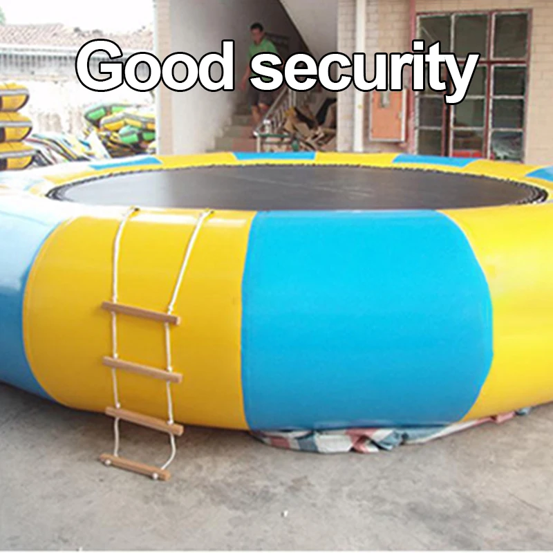 Water Trampoline PVC Inflatable Bouncer Floating Inflatable Water Jumping Bed Play Equipment Lake Inflatable Floating Water Park