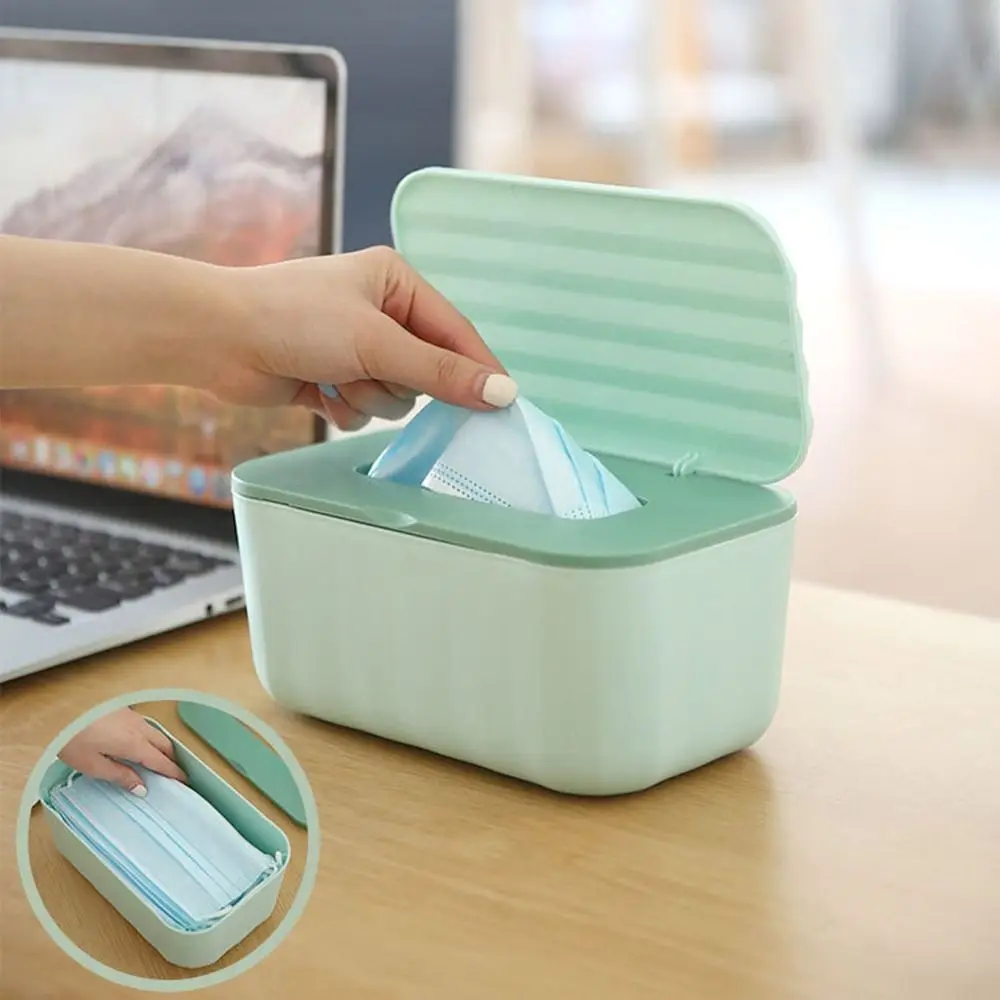 Plastic Dual-purpose Tissue Box Extractive Seat Type/Wall Mounted Wet Wipes Dispenser Refillable with Lid Napkin Paper Case