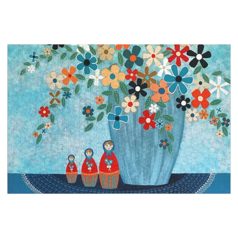 

Babushka Love Floral Jigsaw Puzzle Custom Jigsaw For Children Puzzle