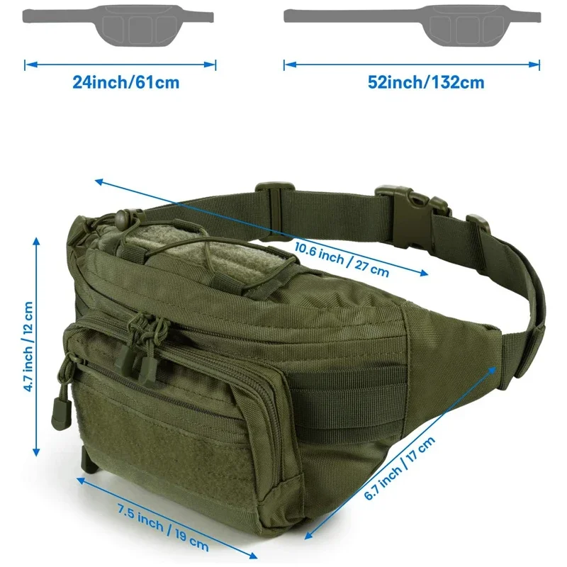 Waist Packs multi-function Fanny Pack for Men Outdoor Waist Bag Large Waist Pack for Daily Life Cycling Camping Hiking bags men