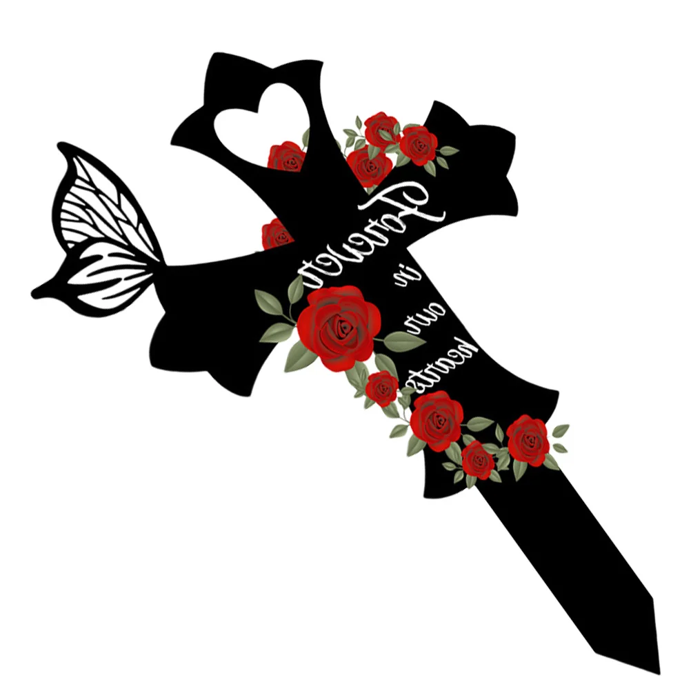 مقبرة القبر عبر حصة معدنية تذكارية الديكور حديقة ساحة النحت في الهواء الطلق علامة تذكارية علامة معدنية الصليب حديقة حصة