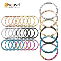 20pcs Stainless Steel Key Rings 20/25mm Round Flat Line Split Rings Keyring for Jewelry Making Keychain DIY Findings Wholesale