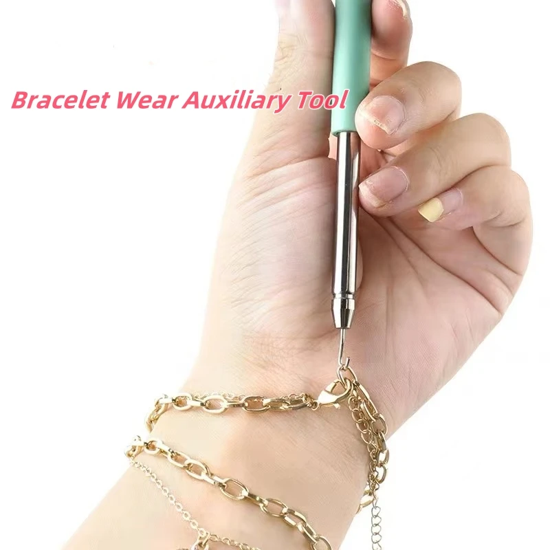 

Bracelet Wear Auxiliary Tool Assistance Retractable Jewelry Fastener Small Clasps Hook Wrist Jewelry Wear Gadget