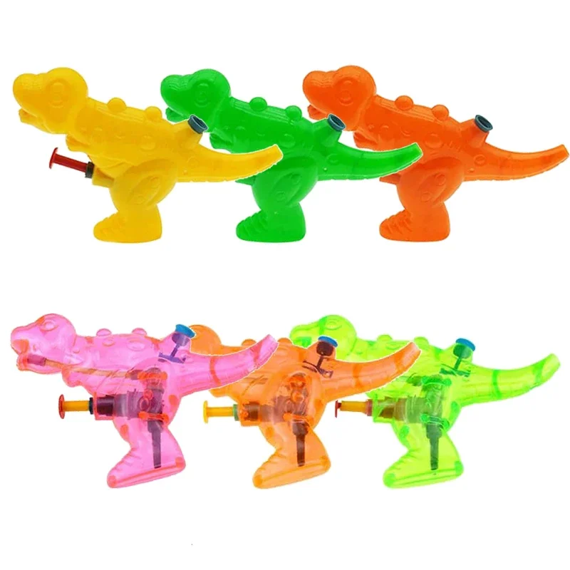 3PCS Dinosaur Water Gun Children Toys Press Type Mini Water Gun Beach Water Toys Summer Outdoor Transparent Solid Color TMZ