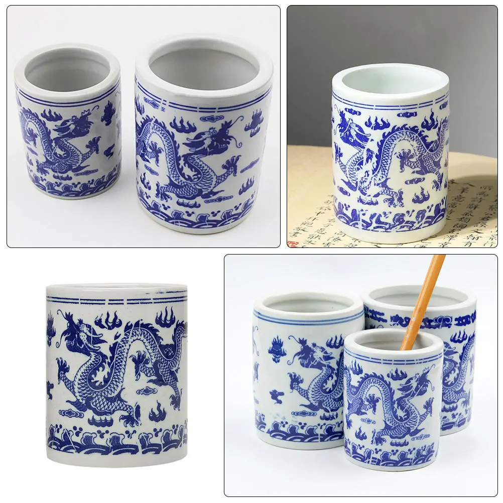 

Ceramic Pen Holder Multipurpose Desktop Organizer Pencil Cup for Office Art Supplies Storage Home Study Pen and Pencil Organizer