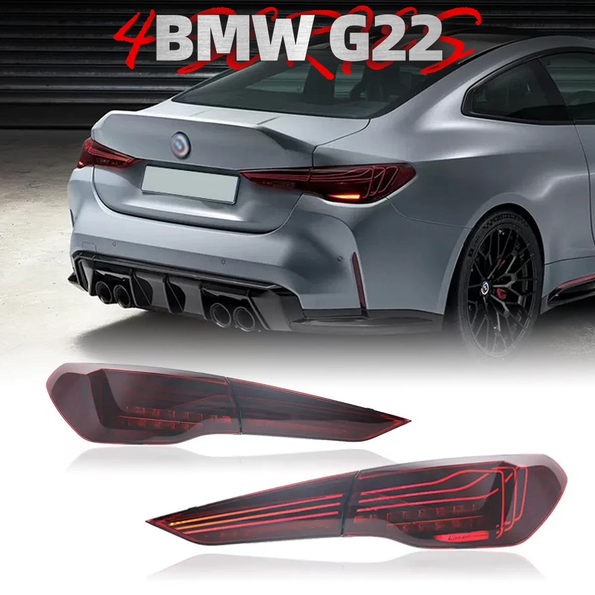 

Автомобильные фары головного света для BMW 4 серии G22, задние фары в сборе 2020-2023, обновленные модели M4 CSL