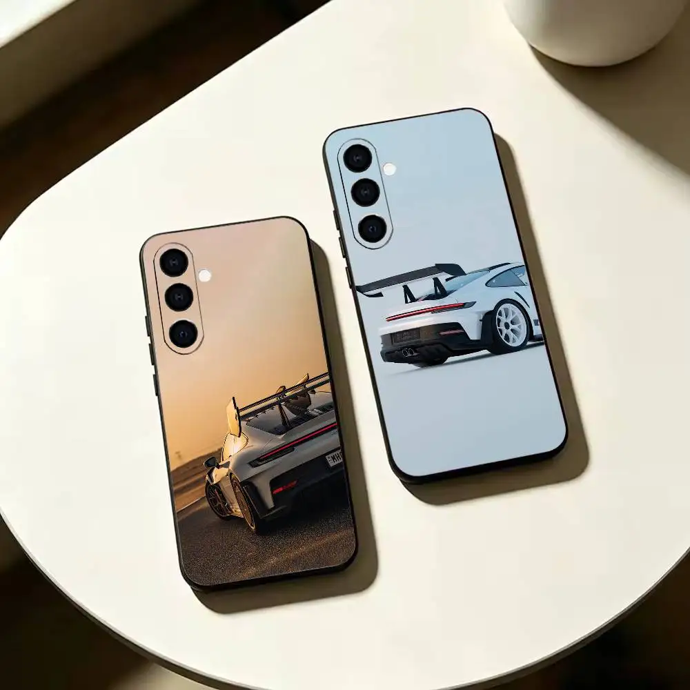 PRO SuperCars GT3 RS  Soft Silicone phone Case for Samsung Galaxy A73//A72/A70/A53/A52/A51 - Black