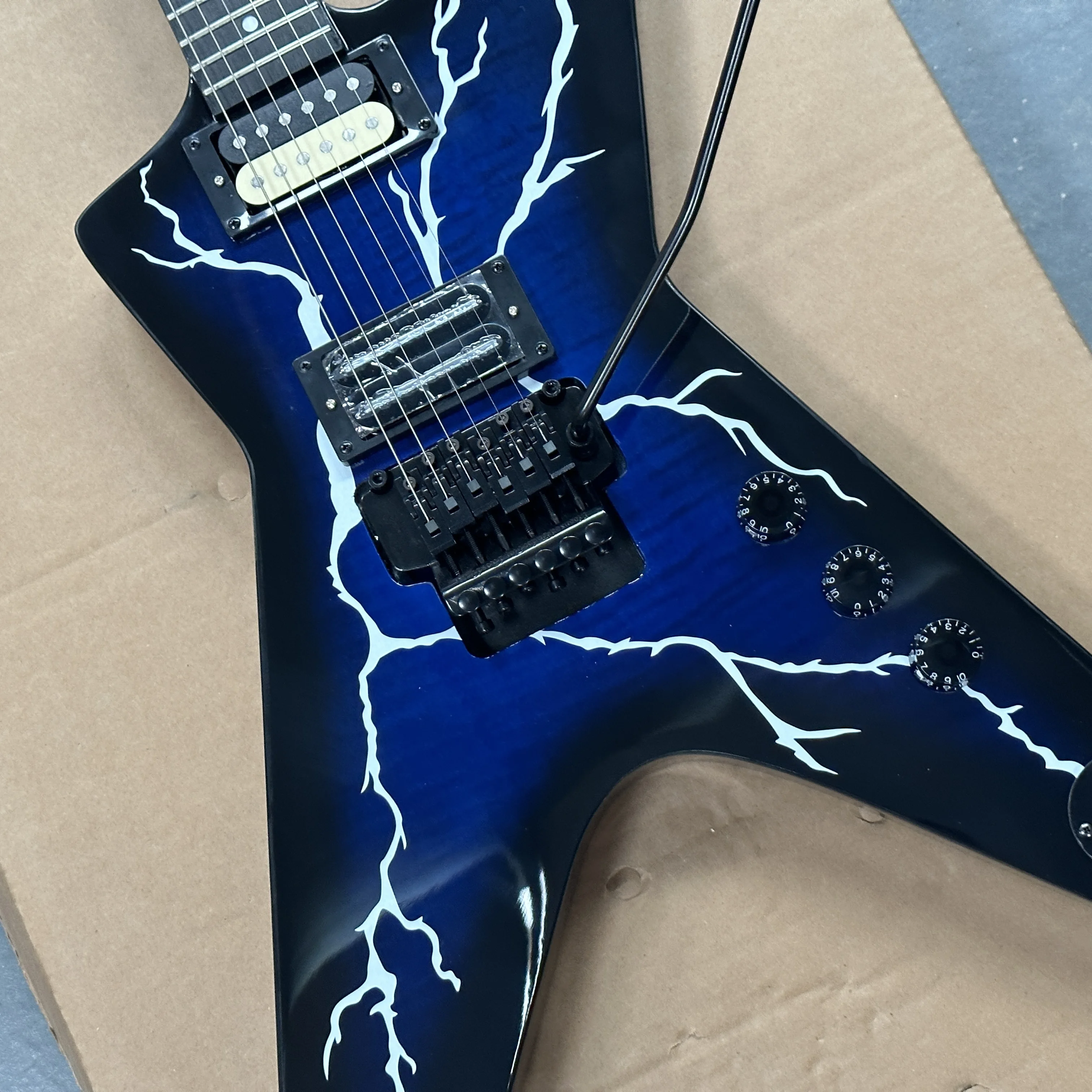 

BLUE LIGHTING Dimebag Custom Electric Guitar Brand Washb Fast Ship