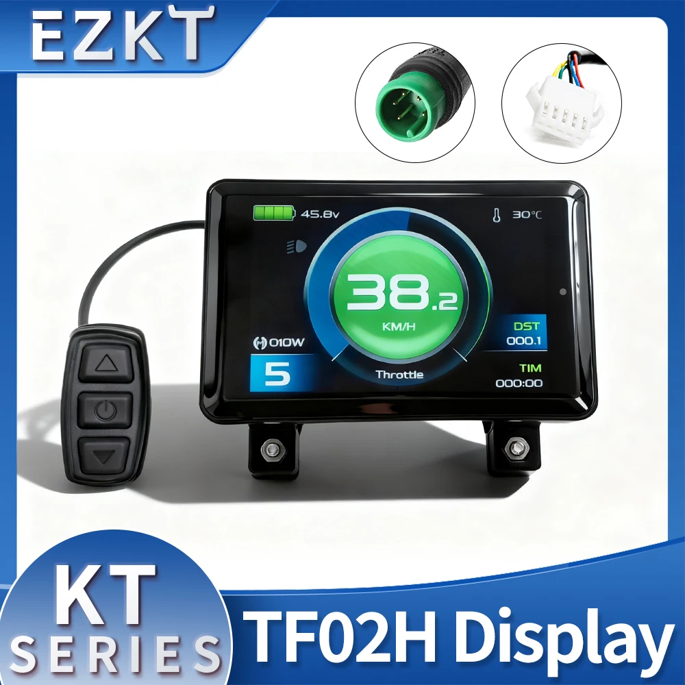 

Ebike LCD Display KT Controller 24V 36V 48V Type-C Function Colorful TF02 SM Waterpoof Connector Electric Bicycle Accessories
