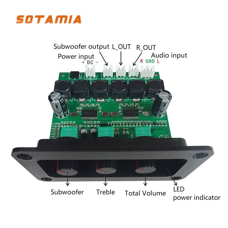 

SOTAMIA TPA3118D2 2.1 Amplifier Audio Board 30Wx2+60W Hifi Digital Sound Subwoofer Amplifier DIY Smart Home Amplificador