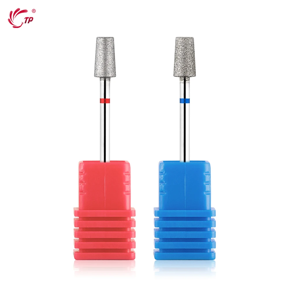 TP 2 pezzi punta da trapano per unghie diamantata fresa rotativa cuticola pulita frese per manicure accessori per trapano frese per strumenti di bellezza delle unghie