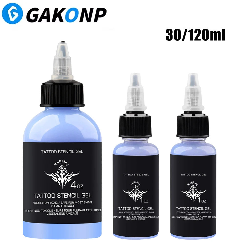 30/120ML Professional Tattoo Stencil Magic Gel Thermal Copier Tattoo Accessories Transfer Stuff Solution Cream Tattoo Ink Set