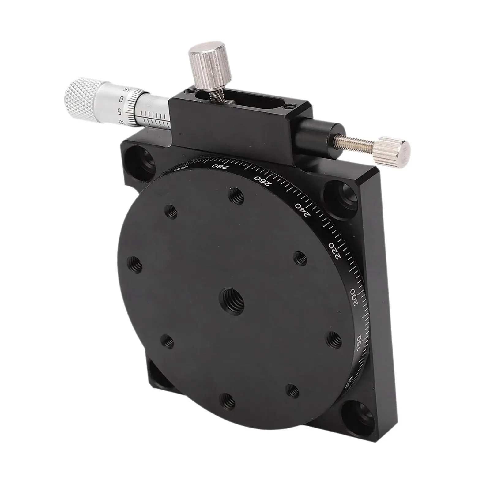 Manual Displacement Platform Cross Roller Guide Accessory Lightweight Simple Assembly Versatile 360° Rotary Dia 2.3inch RS60-l