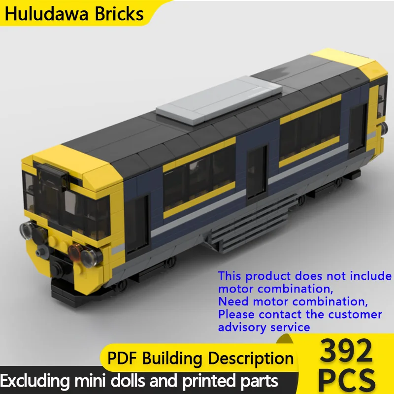 

City Car Model MOC Building Bricks Narrow-Gauge Metro Train Modular Technology Children Holiday Gifts Assemble Toys Suit