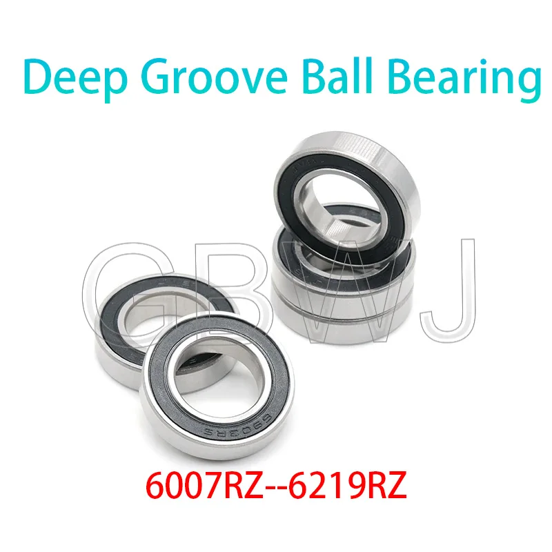 6007 1Pcs  6008RZ High Quality 6009RS 6012RZ 631RS 75x160X37mm  Rubber seal Deep Groove Ball Bearing