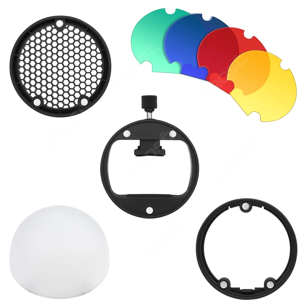 TRIOPO MagDome Color Filter Reflector Honeycomb Diffuser Ball Photo Accessories Kits for GODOX YONGNUO Flash Replace VS AK-R1