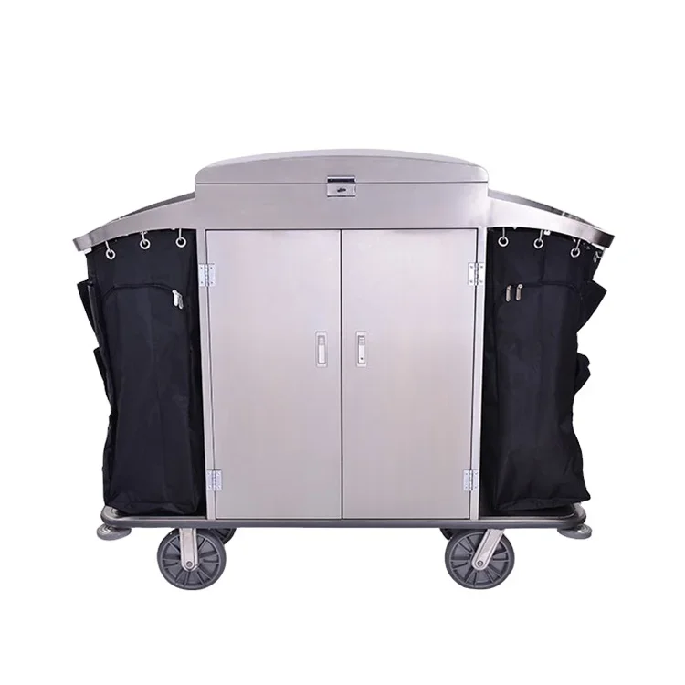 

Stainless Steel Housekeeping Trolley Cart For Hotel Use