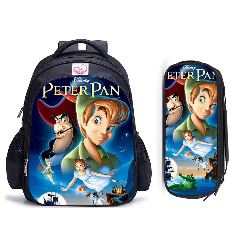 

16-дюймовый мультяшный рюкзак Питер Пэн, школьная сумка через плечо для мальчиков и девочек, школьные детские сумки для студентов, рюкзак для колледжа, Mochila