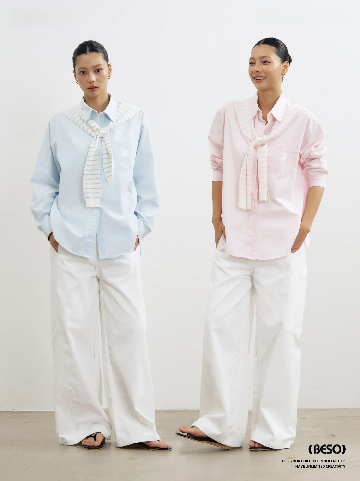 

Оригинальная женская свободная рубашка с длинными рукавами BESOBER, весенняя, синяя, розовая, повседневная, для поездок на работу, утягивающая, хлопковая, топ