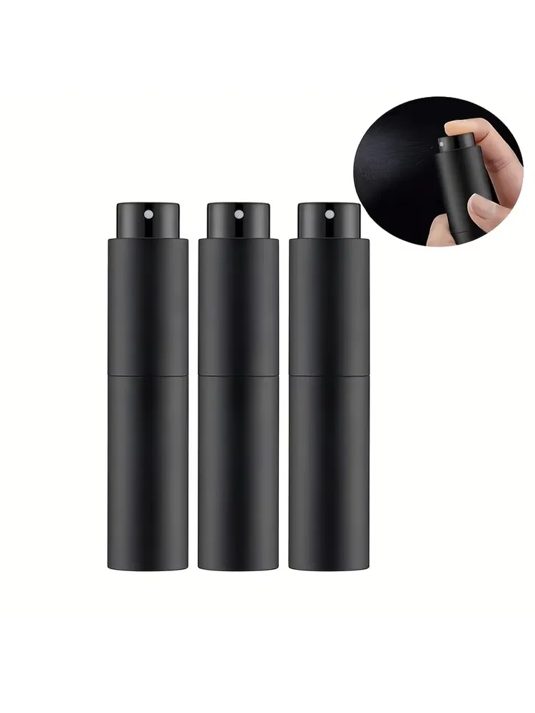 10 ml reisparfumverstuiver, hervulbare Keulencontainer, lege spuitfles geschikt voor mini-verstuivergrootte (zwart) - afbeelding 2
