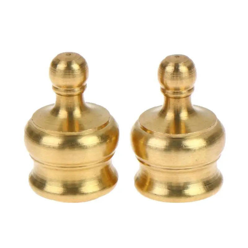 Lamp Shade Top Screw Cap Nuts 2 Sets Solid Brass with Reducing Adapter for DIY Lighting Renovation Household Use