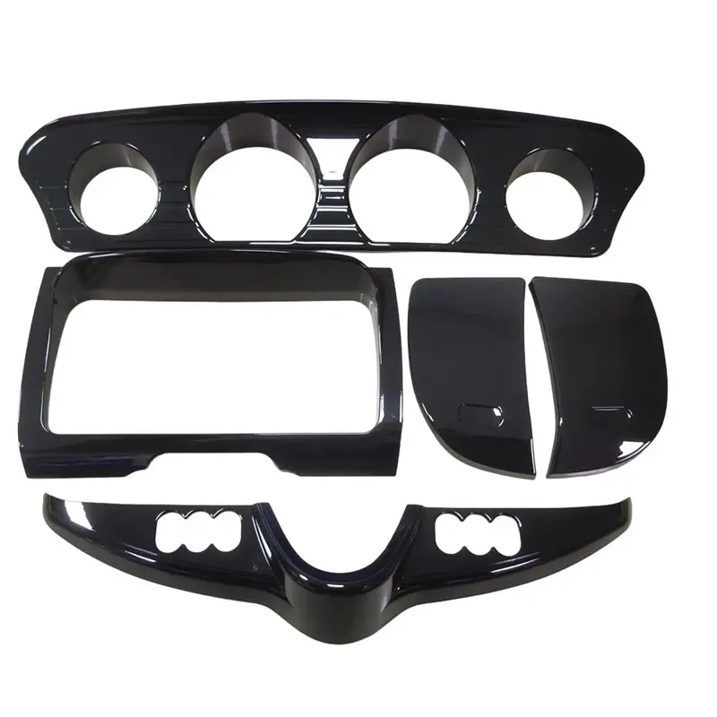 

AASS-For Street Glide Electra FLHT Tri Glide Ultra 14-23 Compatible Front Gauge Stereo Accent Trim Cover Dash Switch Pane