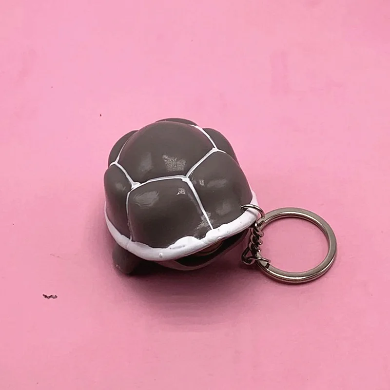 squishy turtle PVC Pop Out Head Turtle Squeeze Stress Relieve Toy Keychain Ring Pendant