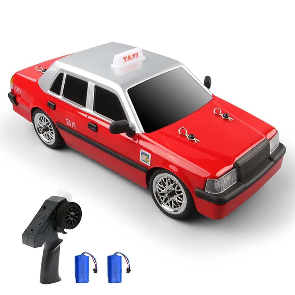 

Remote Control Car 2.4GHz Remote Control Racing Car with Drift Tires Lights, Rechargeable Remote Control Taxi for Boys and Girl