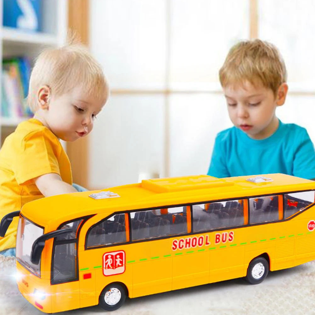 

Children School Bus Toy Model Simulation Inertial Bus Police School Bus Light Car Toys for Boys Toy Model Kids Gifts Model Car