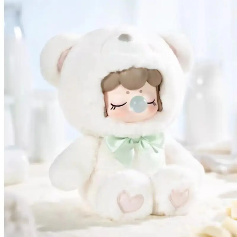 Lindo chocolate colorido vinilo peluche oso de peluche caja ciega un regalo de Navidad