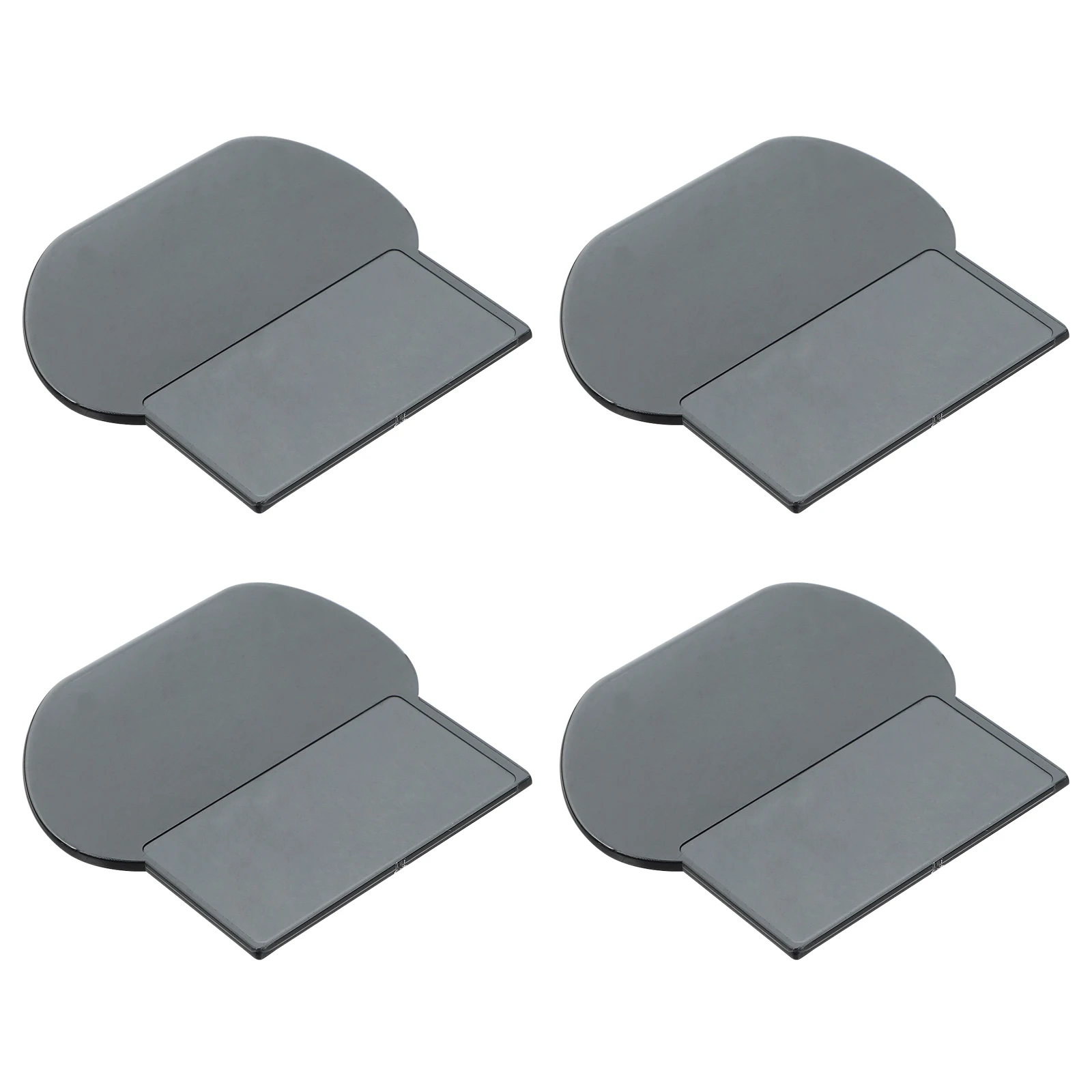 

4pcs Toilet Seat Lifter Grey Smooth Anti Touch Self Adhesive Install Comfort Handle Most Lids Safe Place Bathroom