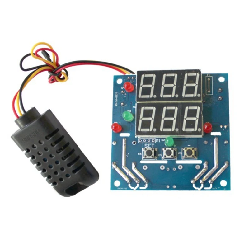 

12V Intelligent Temperature Humidity Controller Relay AC/DC Adjustable Control Thermometer Hygrometer AM2301 Sensor