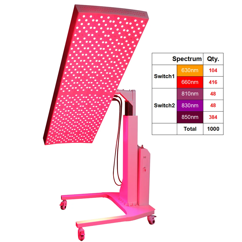 Hot sale 360 Degree Rorated Leds 1000pcs Remote Control Full body Treatment Red Light Therapy Panel for Commercial Use