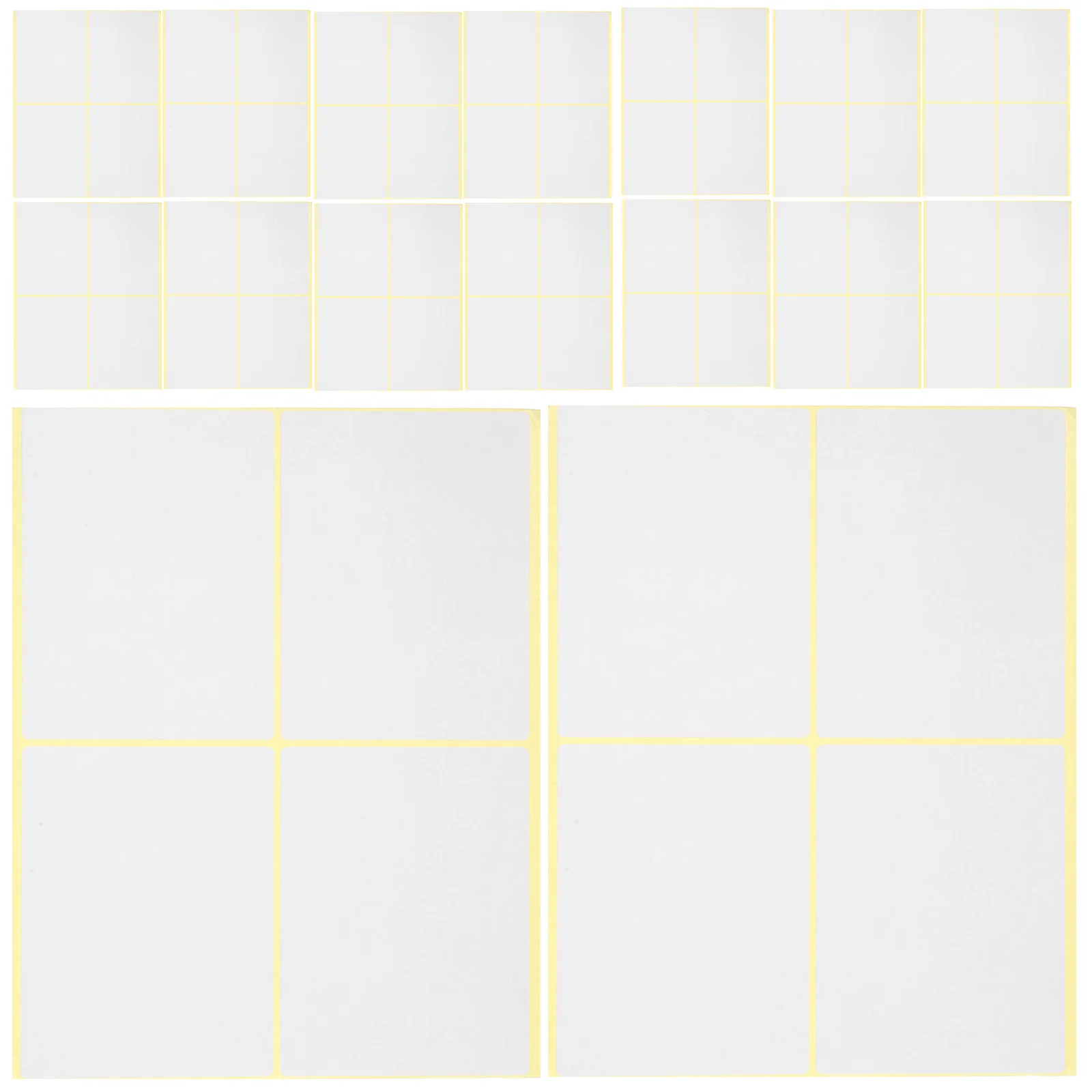 

120pcs Large Blank White Sticky Labels For Storage Bins Packing Moving Boxes Adhesive Label Stickers Write On Paper