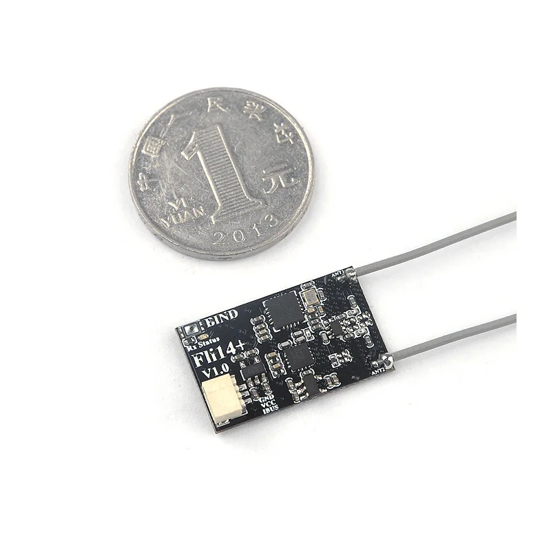 Flysky 2.4G Fli14 / Fli14+ 14CH Micro Receiver OSD RSSI output With PA power amplification for RC Racing Drone