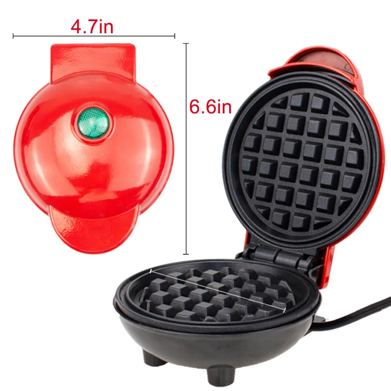 Electric Mini Color Waffles Maker Machine Kitchen Cooking Appliance for Kids Breakfast Dessert Pot Utensil Fried Eggs US EU PLUG