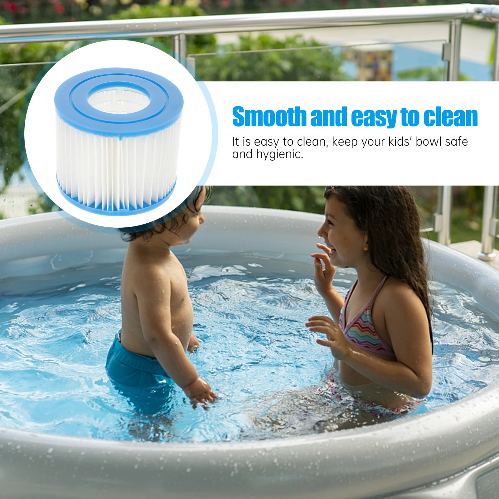 6 Pcs Inflatables Swimming Pool Filter Bath for Tub Cleaner Dispenser Replacement Bathtub